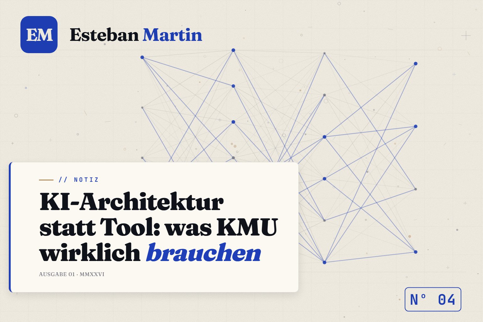 KI-Architektur statt Tool: was KMU wirklich brauchen